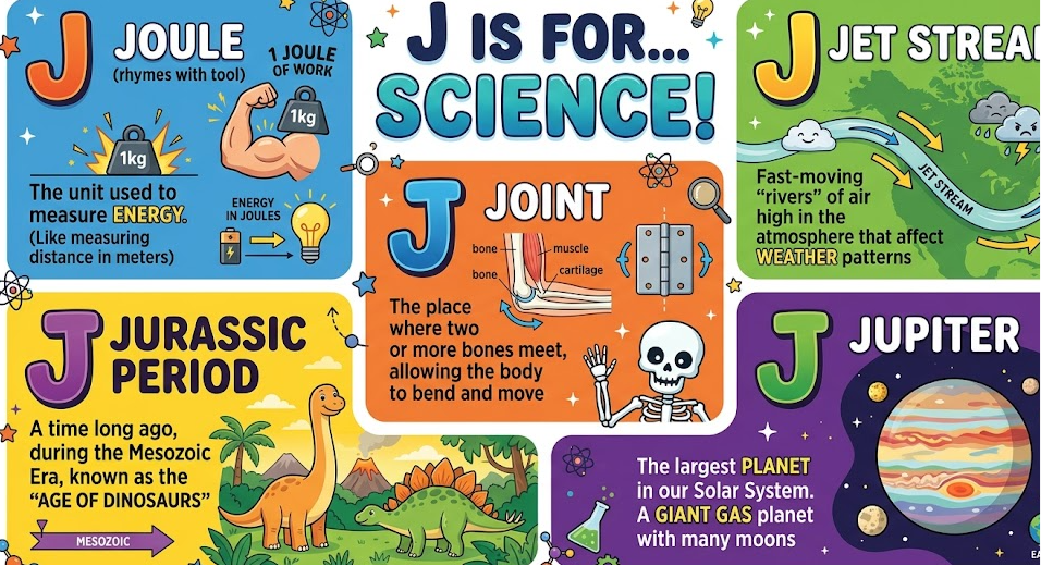 science words that start with j 6th grade
